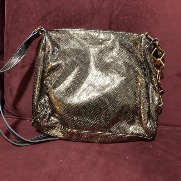 Coogi brown and gold handbag with snakeskin, gold and logo detail. Like new! - Picture 2 of 7